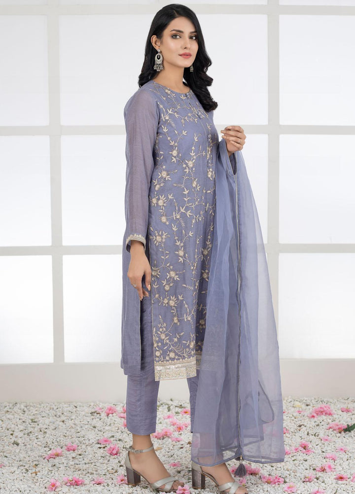 Lakhany Luxury Pret Embroidered Khaadi Net 3 Piece Suit LSM-2457