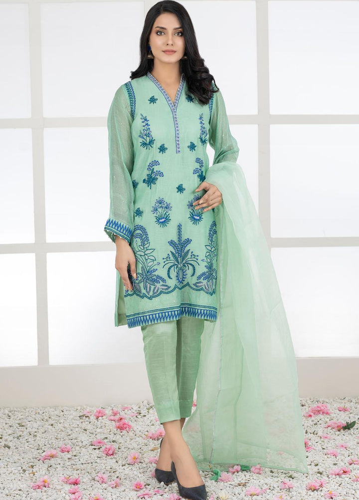 Lakhany Luxury Pret Embroidered Khaadi Net 3 Piece Suit LSM-2458
