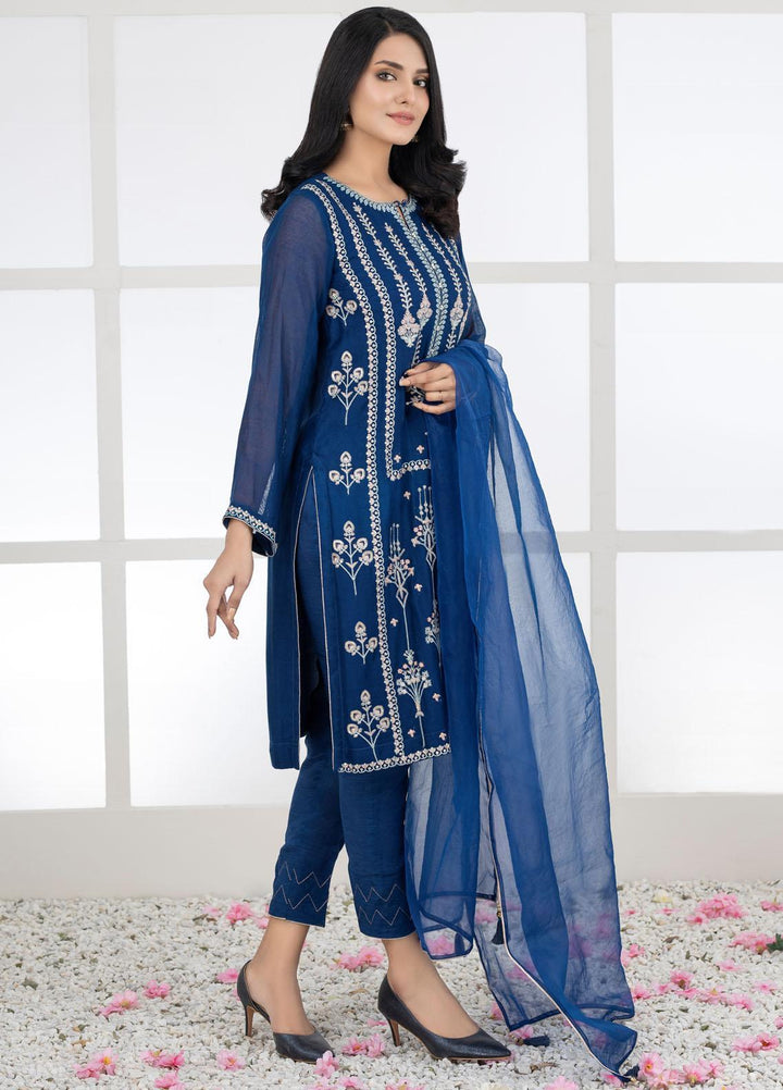 Lakhany Luxury Pret Embroidered Khaadi Net 3 Piece Suit LSM-2459