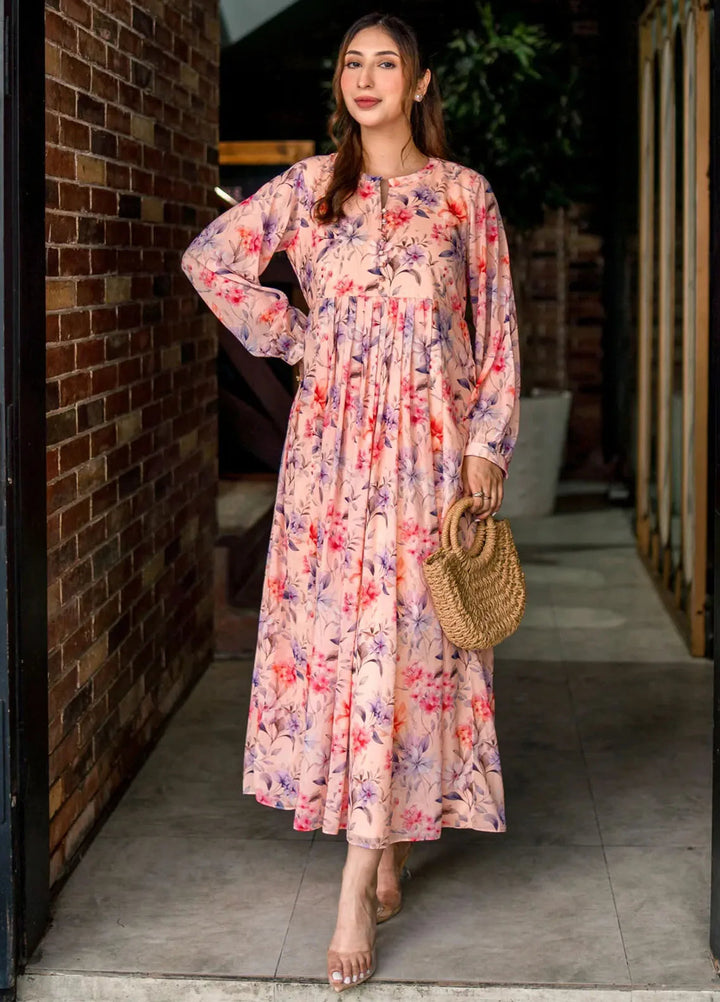 Lakhany Pret Printed Chiffon Long frock LG-IZ-0237