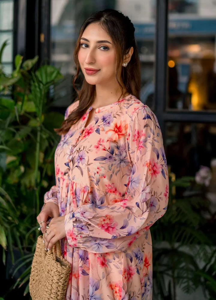 Lakhany Pret Printed Chiffon Long frock LG-IZ-0237