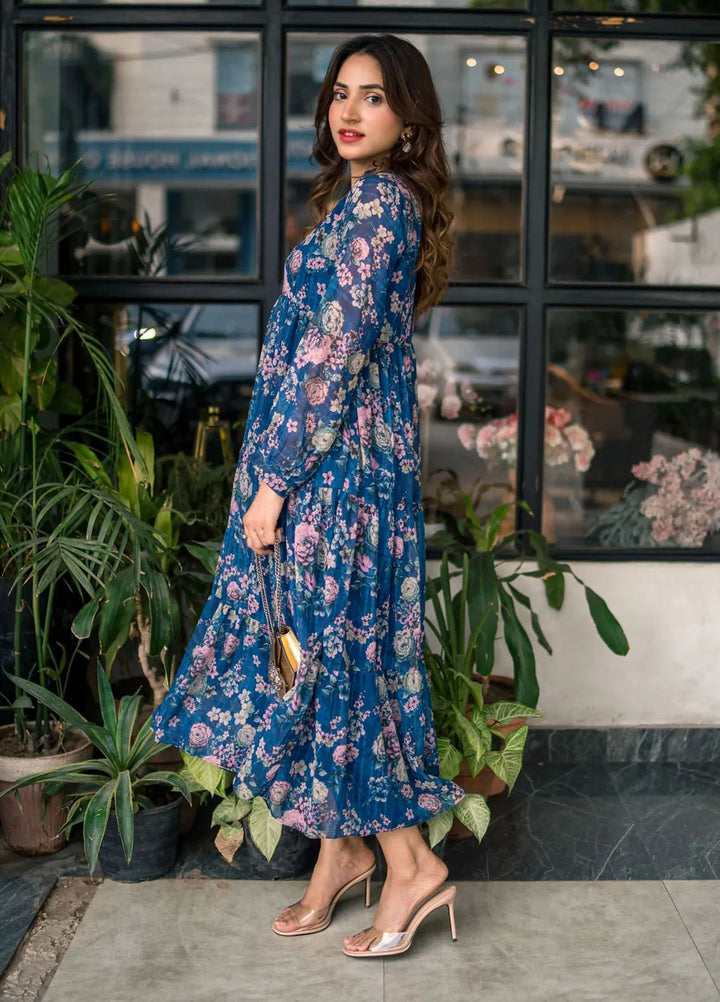 Lakhany Pret Printed Chiffon Long frock LG-SK-0255