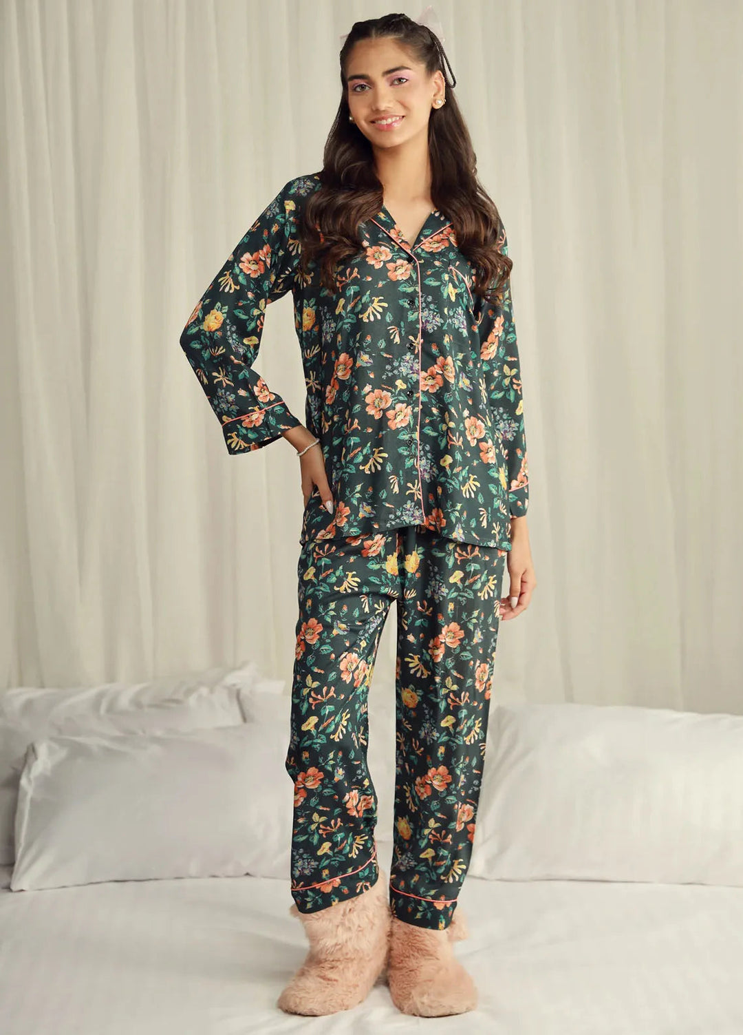Lakhany Pret Printed Viscose Night Wear LG-IZ-0171