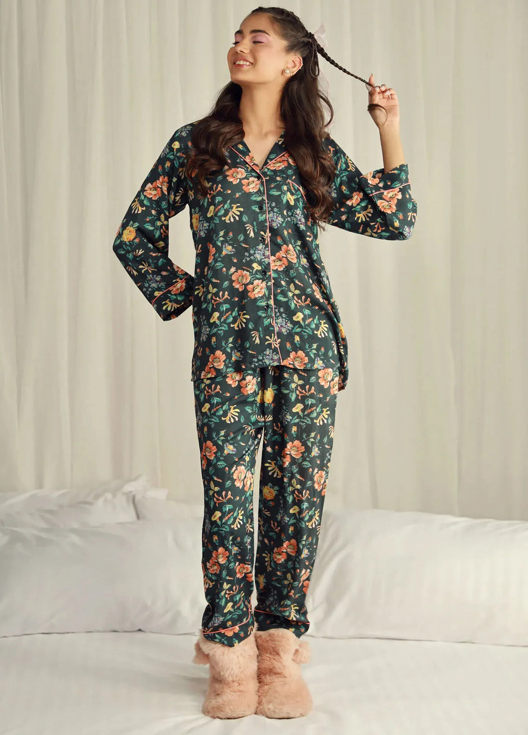Lakhany Pret Printed Viscose Night Wear LG-IZ-0171