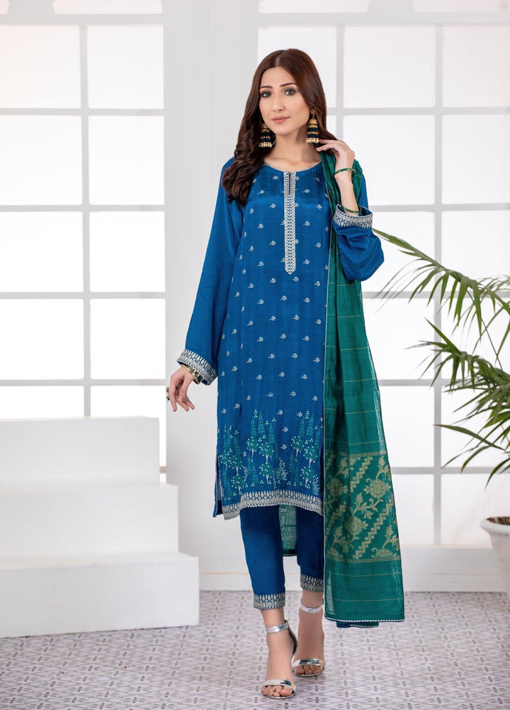 Lakhany Pret  Raw Silk 3 Piece Dress LSM-2799