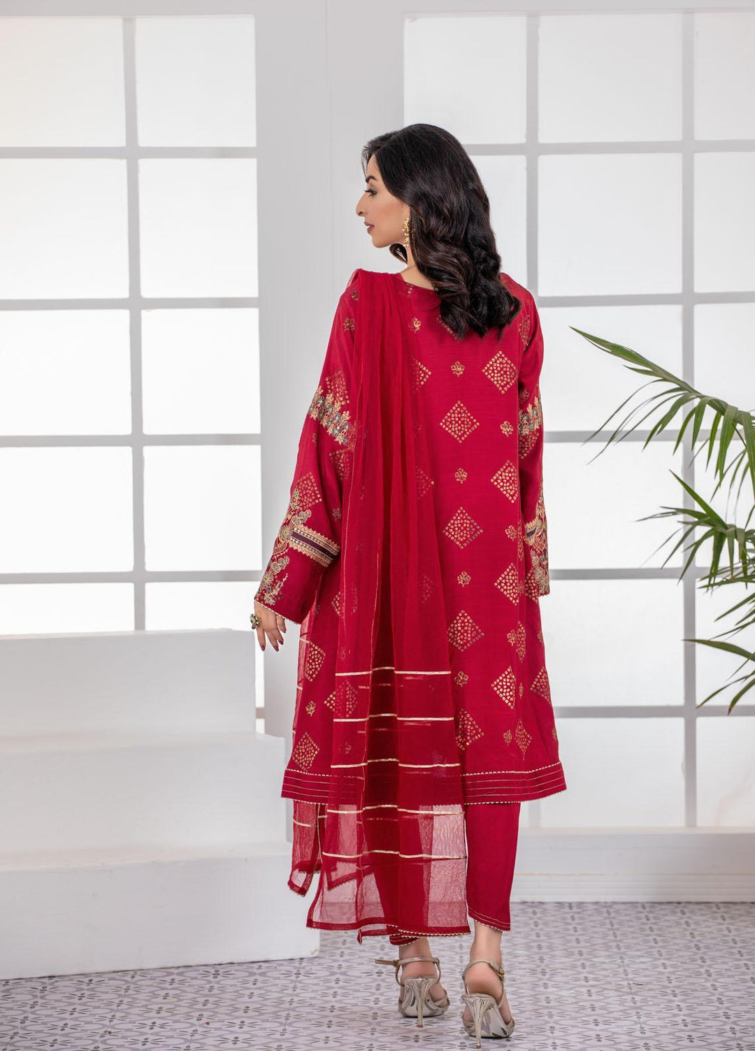 Lakhany Pret  Raw Silk 3 Piece Dress LSM-2801