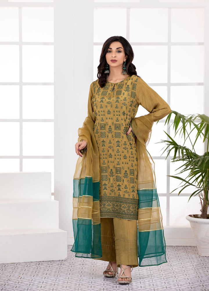 Lakhany Pret  Raw Silk 3 Piece Dress LSM-2800