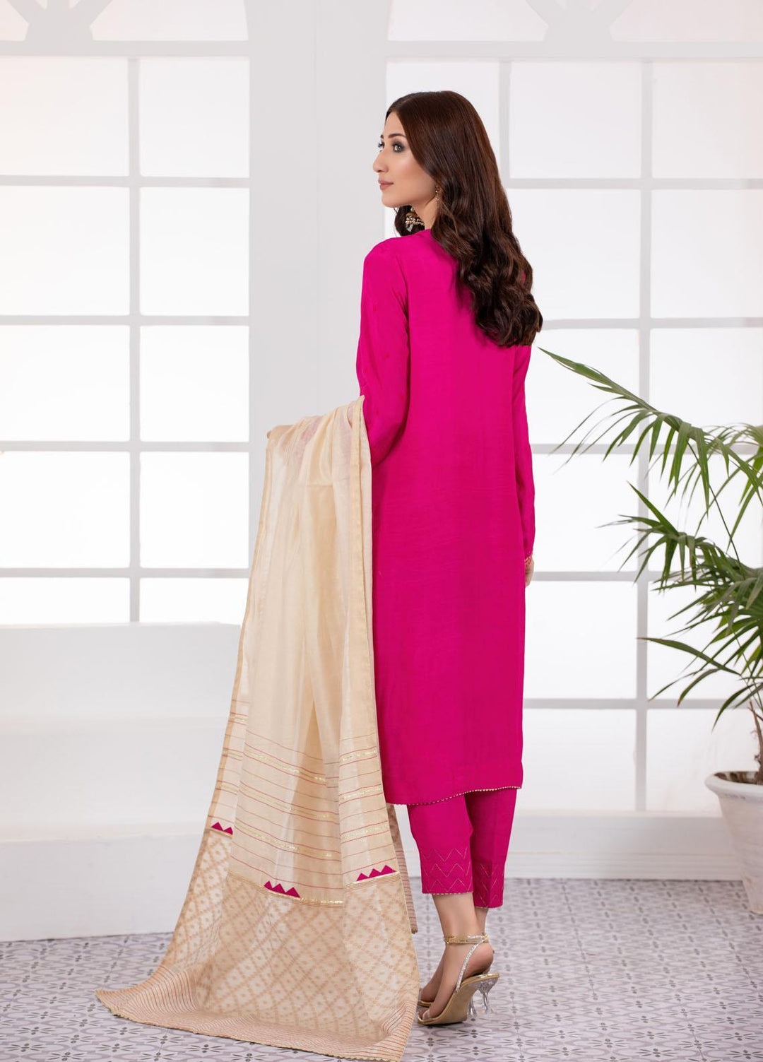 Lakhany Pret  Raw Silk 3 Piece Dress LSM-2803