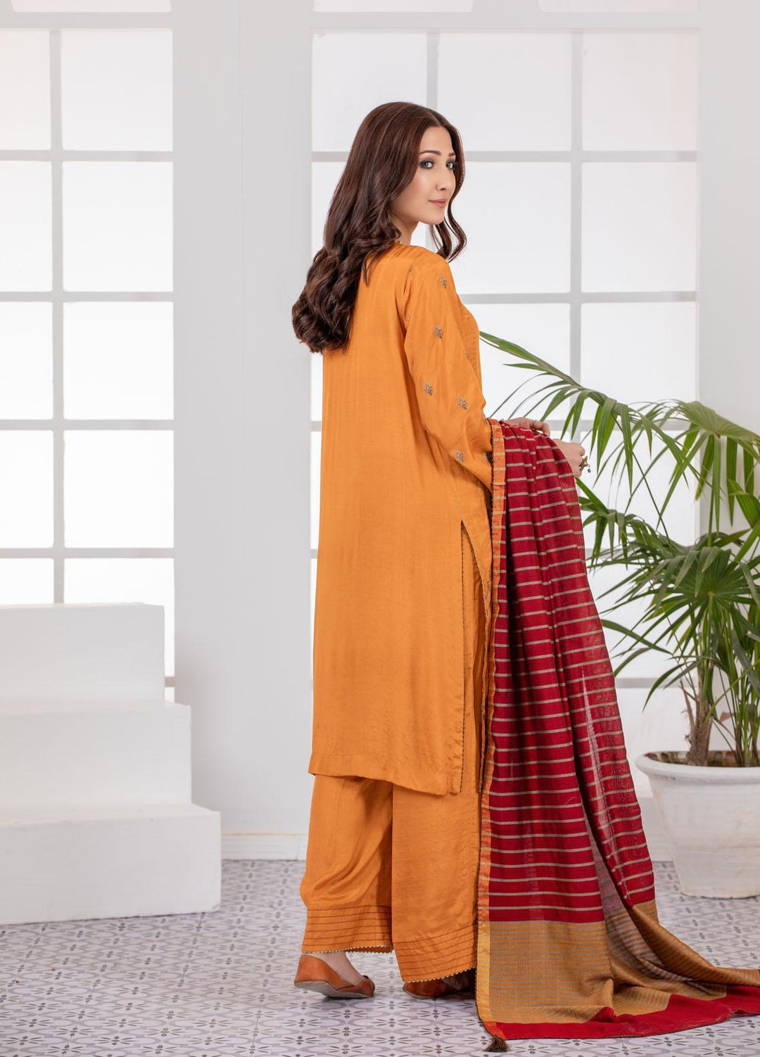 Lakhany Pret  Raw Silk 3 Piece Dress LSM-2807