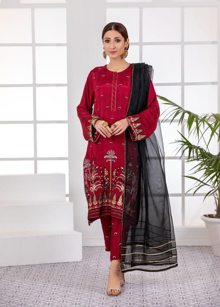 Lakhany Pret  Raw Silk 3 Piece Dress LSM-2802