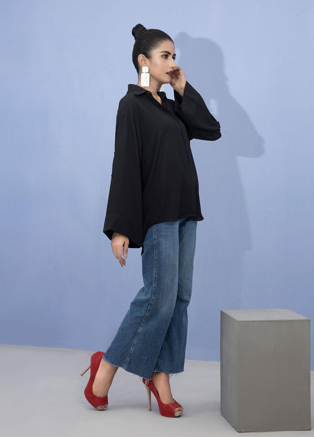 Lakhany Pret Fancy Crepe Shirt LSM21T 2385