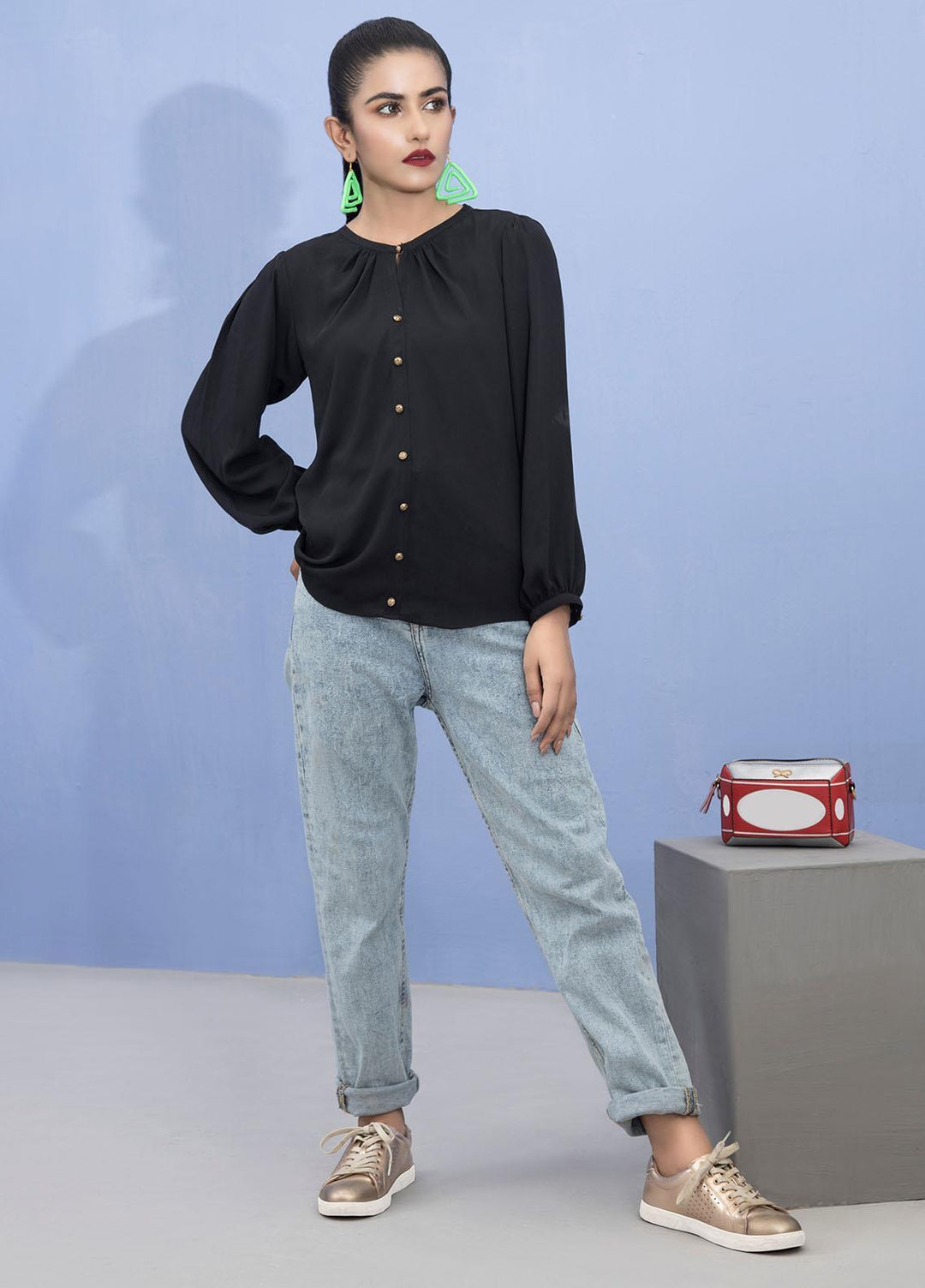 Lakhany Pret Fancy Crepe Shirt LSM21T 2388