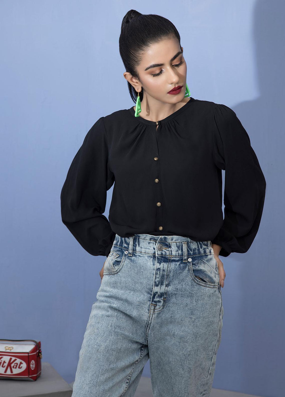 Lakhany Pret Fancy Crepe Shirt LSM21T 2388