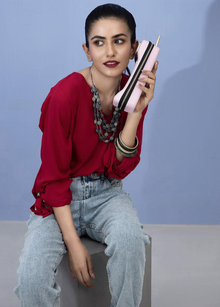 Lakhany Pret Fancy Crepe Shirt LSM21T 2389
