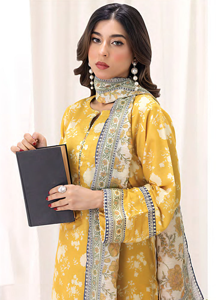 Lakhany Printed Bana dora Suits Unstitched 3 Piece LSM25MP MP-0101 - Summer Collection