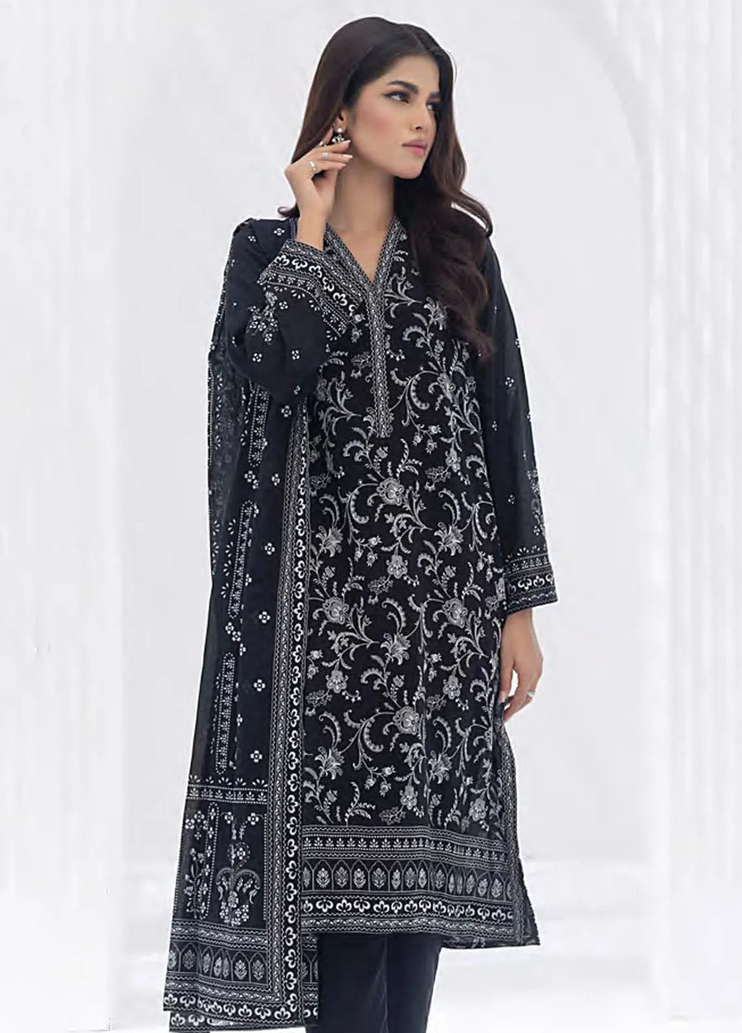 Lakhany Printed Lawn Suit Unstitched 3 Piece LSM24MC LG-IG-0185 - Summer Collection