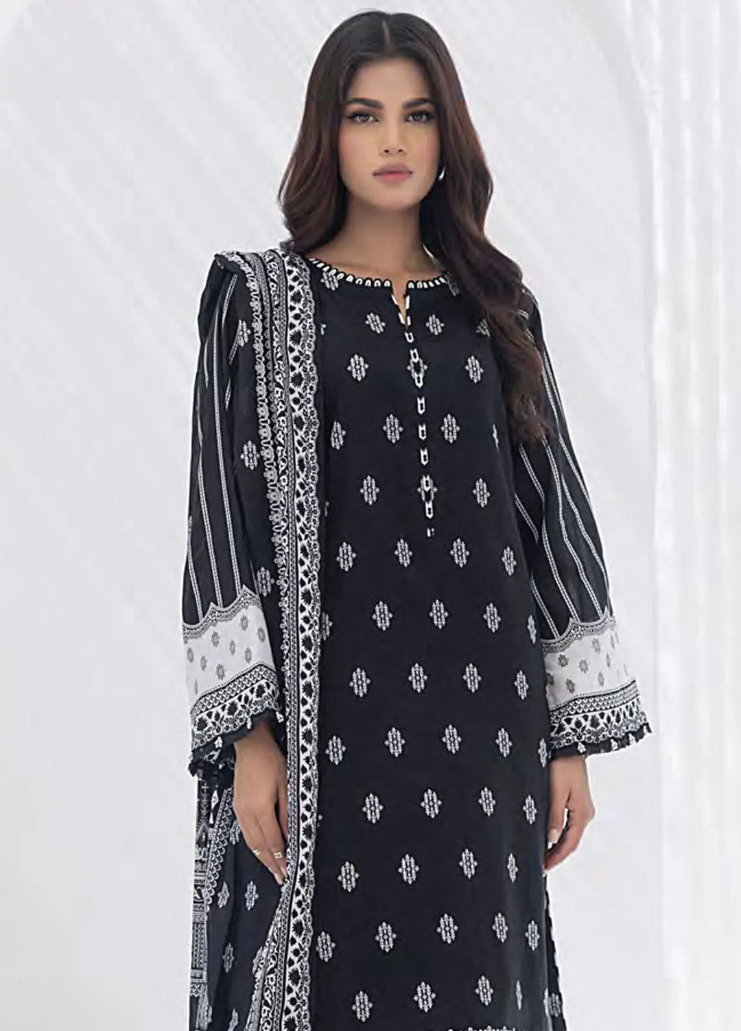 Lakhany Printed Lawn Suit Unstitched 3 Piece LSM24MC LG-SK-0233 - Summer Collection