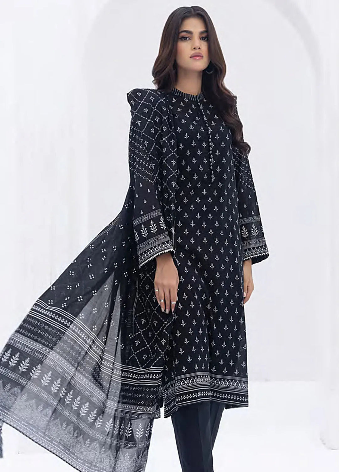 Lakhany Printed Lawn Suit Unstitched 3 Piece LSM24MC LG-SR-0214 - Summer Collection