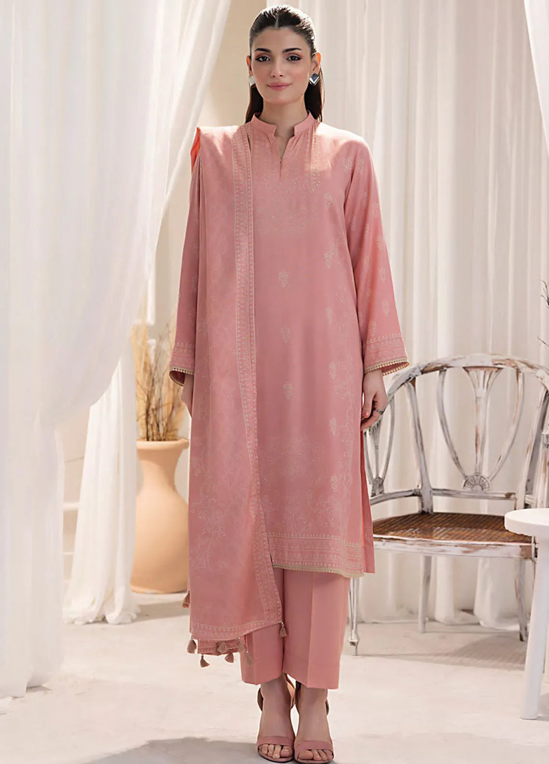 Lakhany Printed Wool Suit Unstitched 3 Piece LSM24CW LG-AR-0078-A - Winter Collection