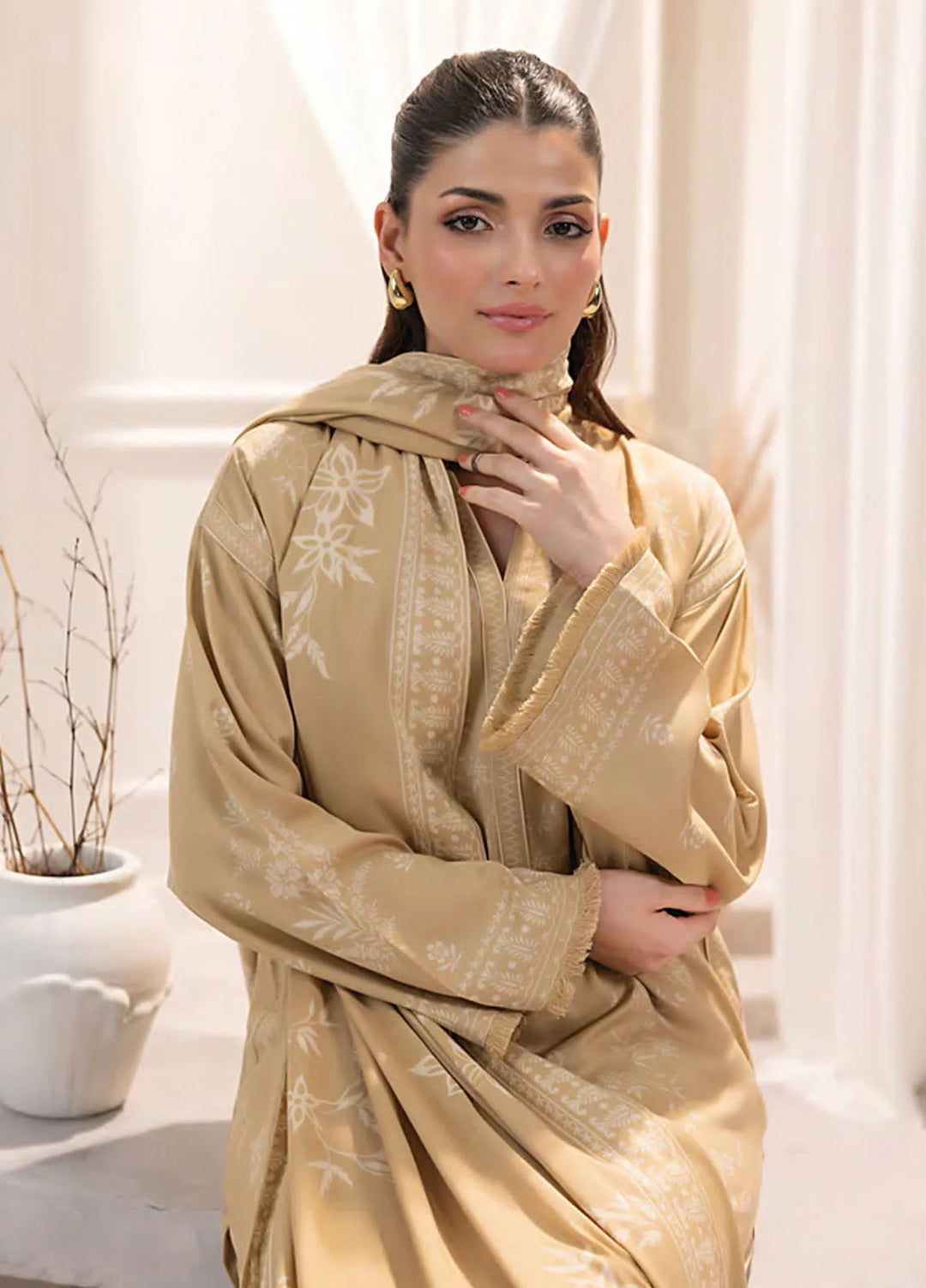 Lakhany Printed Wool Suit Unstitched 3 Piece LSM24CW LG-IZ-0269-A - Winter Collection