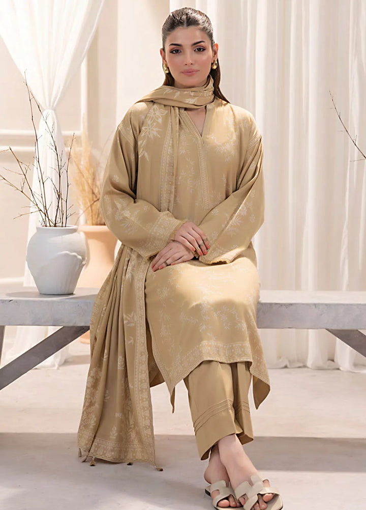 Lakhany Printed Wool Suit Unstitched 3 Piece LSM24CW LG-IZ-0269-A - Winter Collection