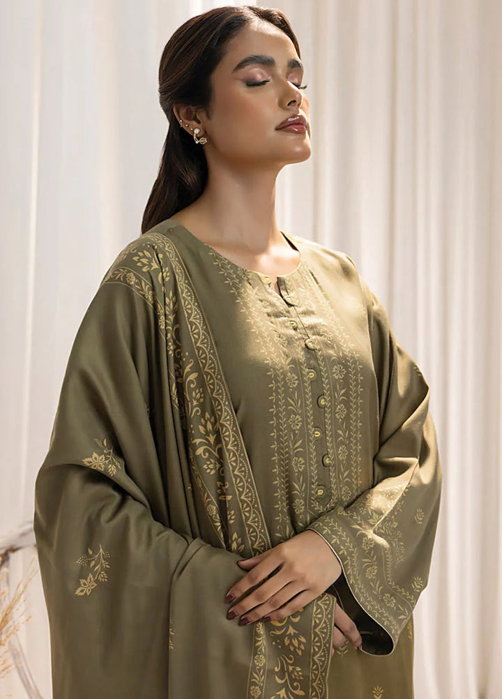 Lakhany Printed Wool Suit Unstitched 3 Piece LSM24CW LG-IZ-0271-B - Winter Collection