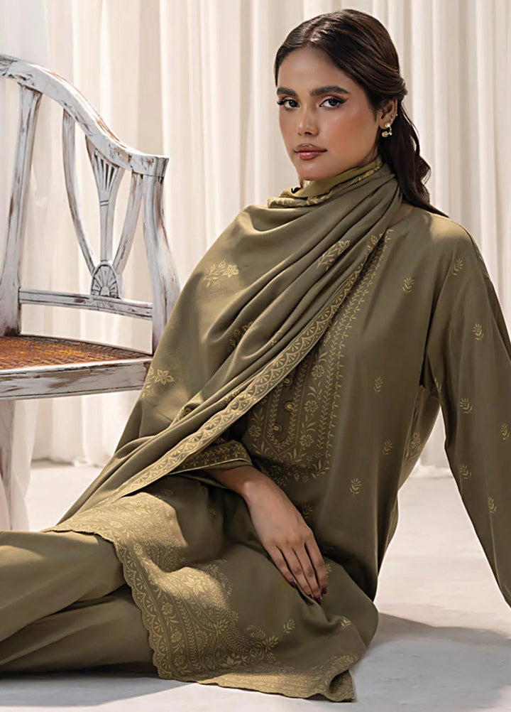 Lakhany Printed Wool Suit Unstitched 3 Piece LSM24CW LG-IZ-0271-B - Winter Collection