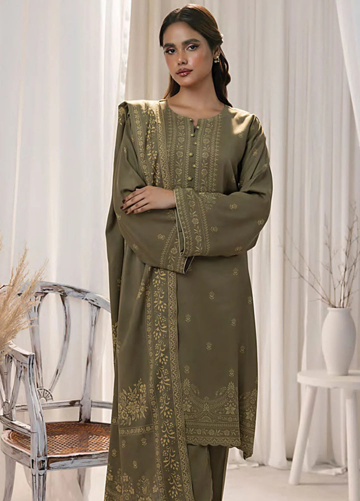 Lakhany Printed Wool Suit Unstitched 3 Piece LSM24CW LG-IZ-0271-B - Winter Collection