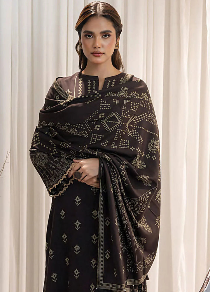 Lakhany Printed Wool Suit Unstitched 3 Piece LSM24CW LG-RL-0128-C - Winter Collection