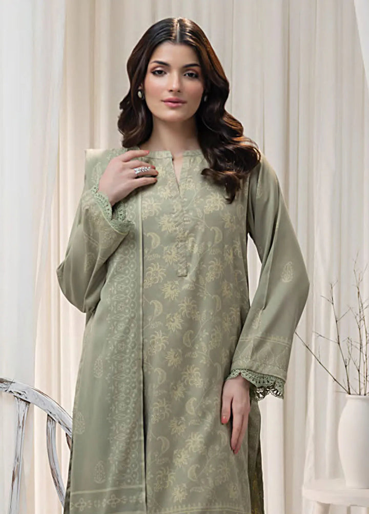 Lakhany Printed Wool Suit Unstitched 3 Piece LSM24CW LG-UB-0095-B - Winter Collection