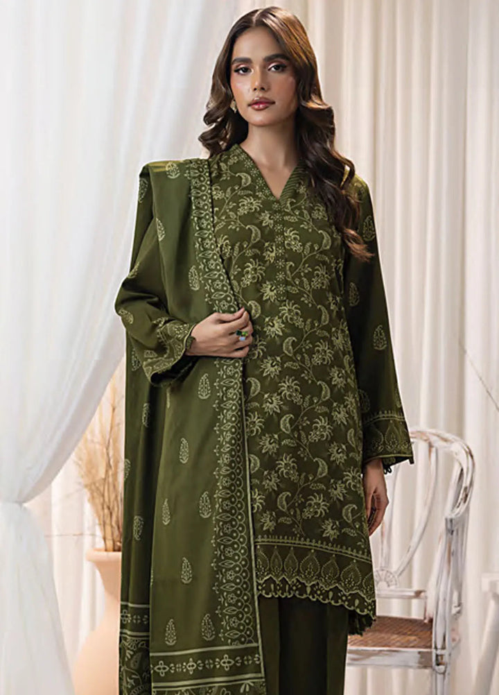Lakhany Printed Wool Suit Unstitched 3 Piece LSM24CW LG-UB-0095-C - Winter Collection