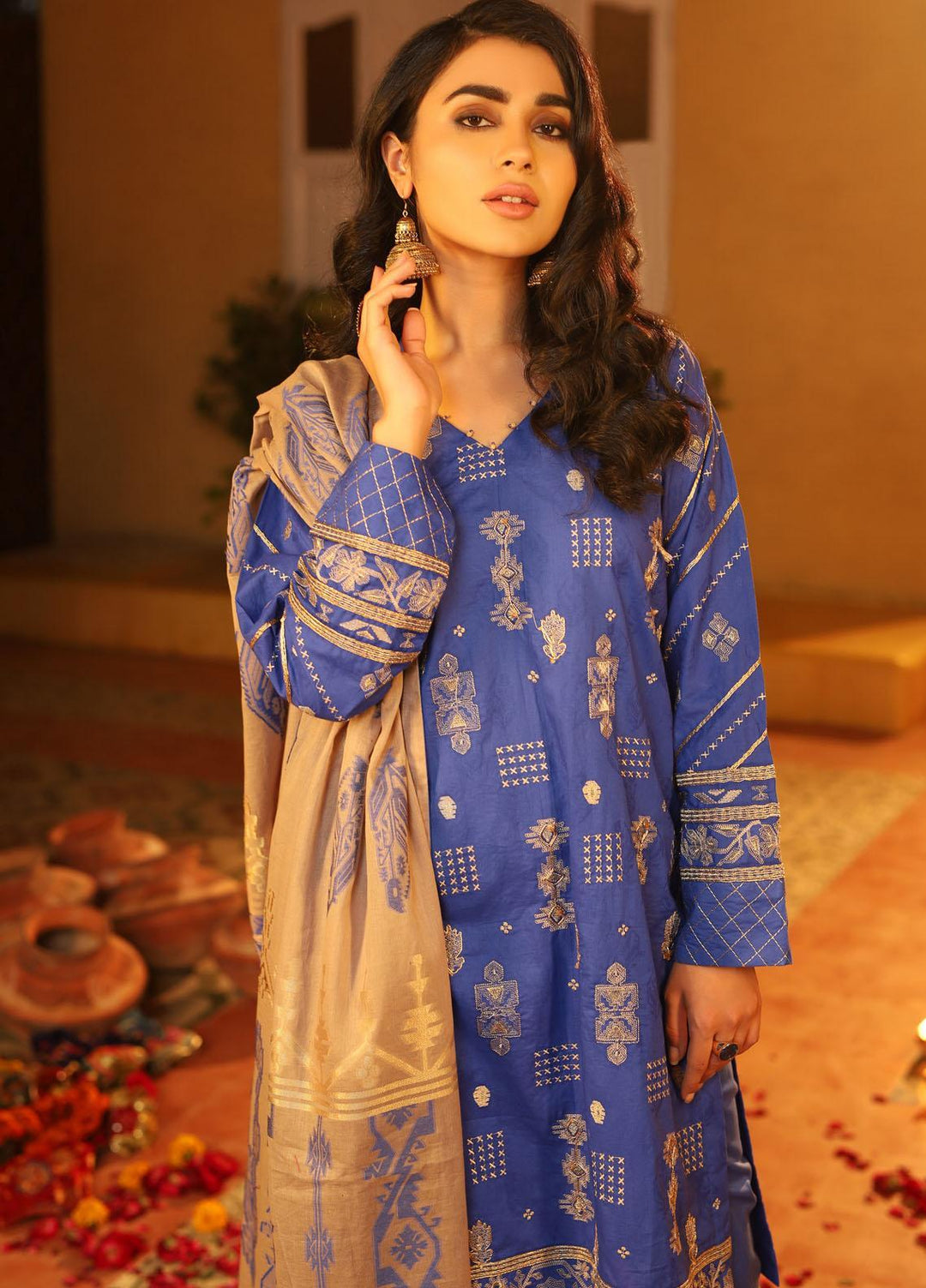 Shehnai By Lakhany Embroidered Woven Suits Unstitched 3 Piece LSM21SH 9816 - Festive Collection