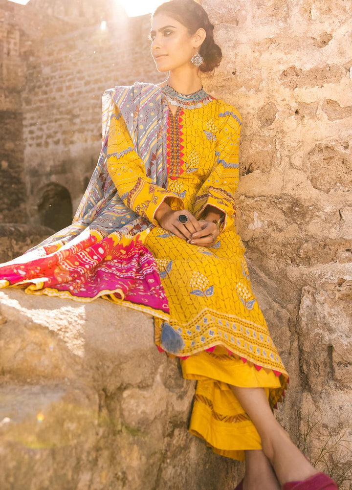 Lakhany Embroidered Lawn Suits Unstitched 3 Piece LSM21S BP-2040 - Summer Collection