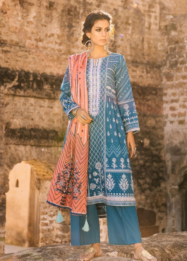 Lakhany Embroidered Lawn Suits Unstitched 3 Piece LSM21S BP-2041 - Summer Collection