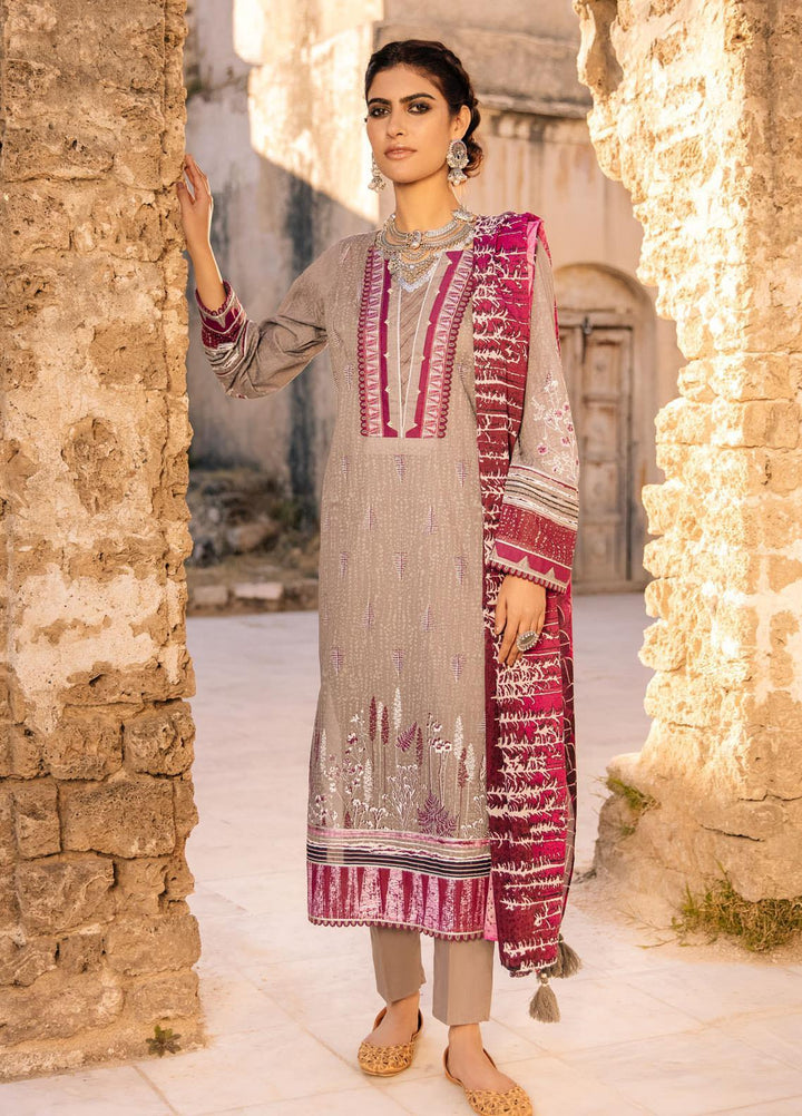 Lakhany Embroidered Lawn Suits Unstitched 3 Piece LSM21S BP-2044 - Summer Collection