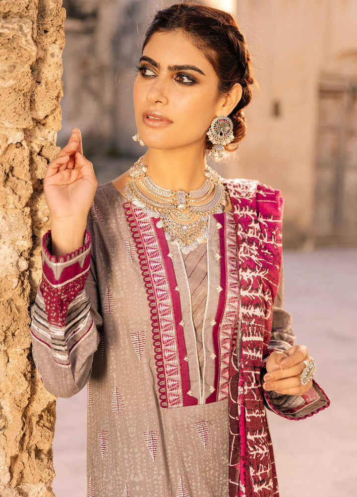 Lakhany Embroidered Lawn Suits Unstitched 3 Piece LSM21S BP-2044 - Summer Collection