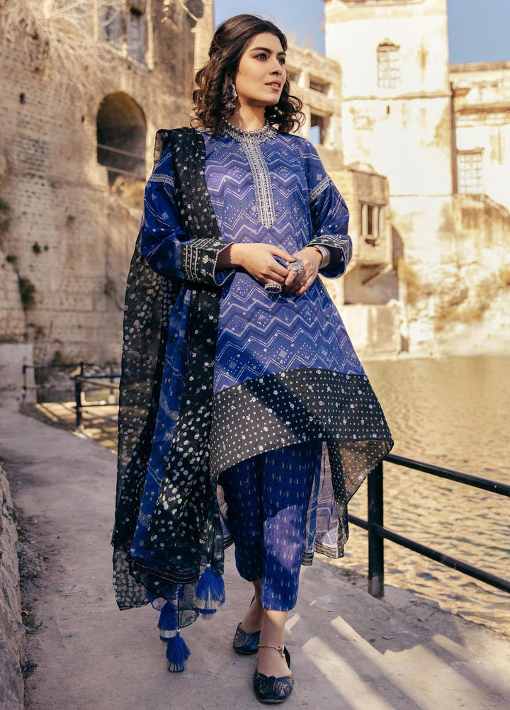 Lakhany Embroidered Lawn Suits Unstitched 3 Piece LSM21S SG-2101 - Summer Collection