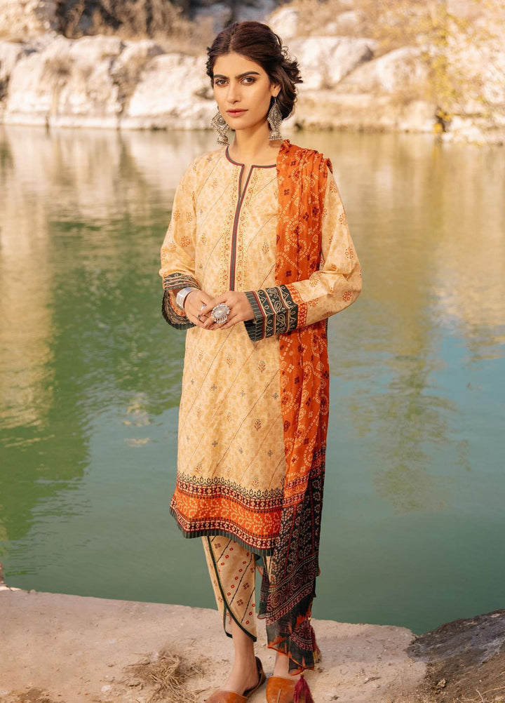 Lakhany Embroidered Lawn Suits Unstitched 3 Piece LSM21S SG-2108 - Summer Collection