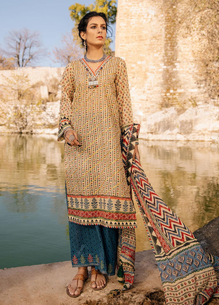 Lakhany Embroidered Lawn Suits Unstitched 3 Piece LSM21S SG-2109 - Summer Collection