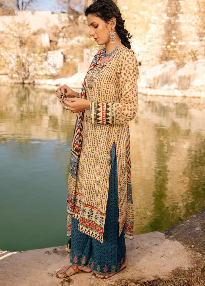 Lakhany Embroidered Lawn Suits Unstitched 3 Piece LSM21S SG-2109 - Summer Collection