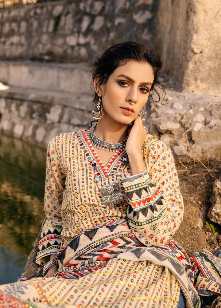 Lakhany Embroidered Lawn Suits Unstitched 3 Piece LSM21S SG-2109 - Summer Collection