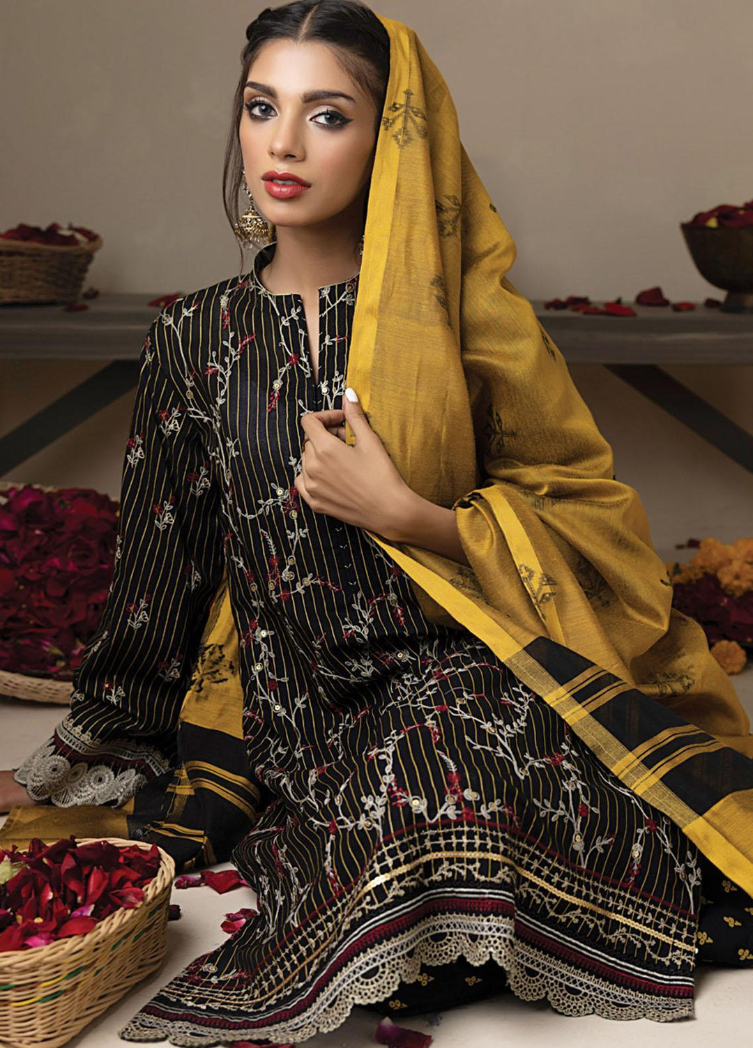 Lakhany Embroidered Lawn Suits Unstitched 3 Piece LSM23SS LG-ZH-0038 - Spring / Summer Collection