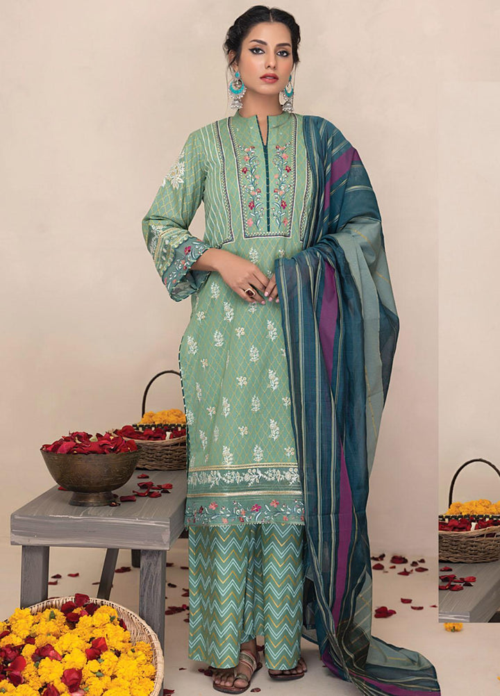Lakhany Embroidered Lawn Suits Unstitched 3 Piece LSM23SS LG-EA-0345 - Spring / Summer Collection