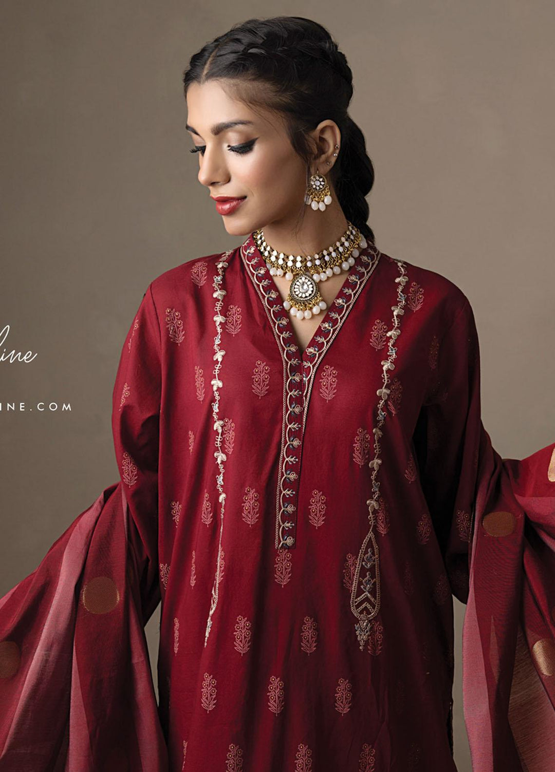 Lakhany Embroidered Lawn Suits Unstitched 3 Piece LSM23SS LG-EA-0436 - Spring / Summer Collection