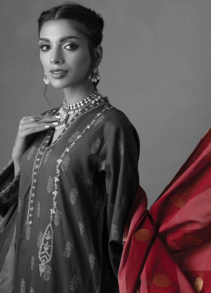 Lakhany Embroidered Lawn Suits Unstitched 3 Piece LSM23SS LG-EA-0436 - Spring / Summer Collection