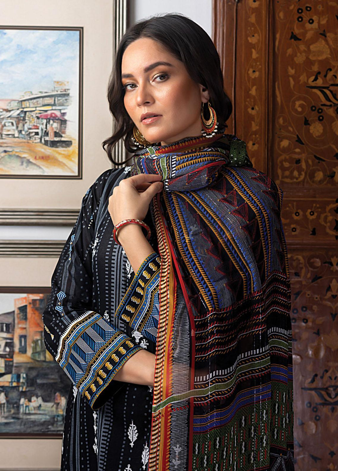 Lakhany Embroidered Lawn Suits Unstitched 3 Piece LSM23SS LG-AA-0032 - Spring / Summer Collection