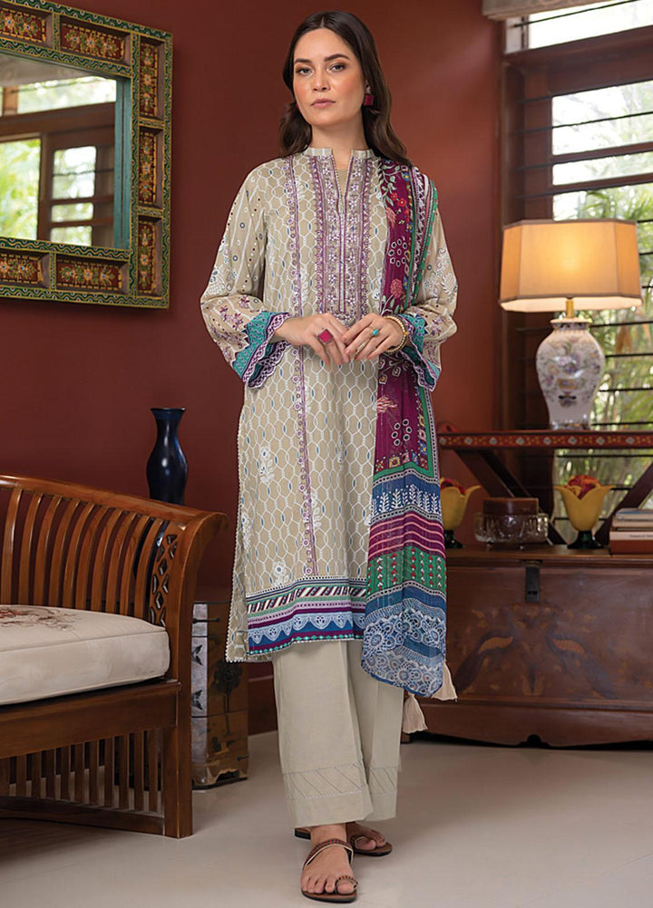 Lakhany Embroidered Lawn Suits Unstitched 3 Piece LSM23SS LG-EA-0445 - Spring / Summer Collection