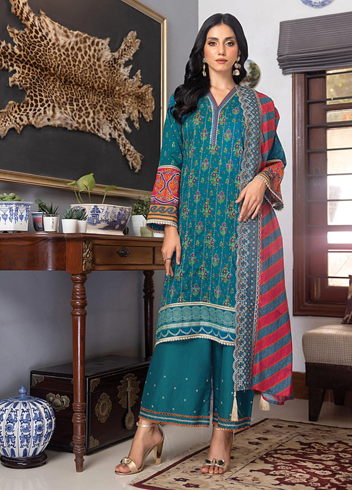 Lakhany Embroidered Lawn Suits Unstitched 3 Piece LSM23SS LG-ZH-0052 - Spring / Summer Collection