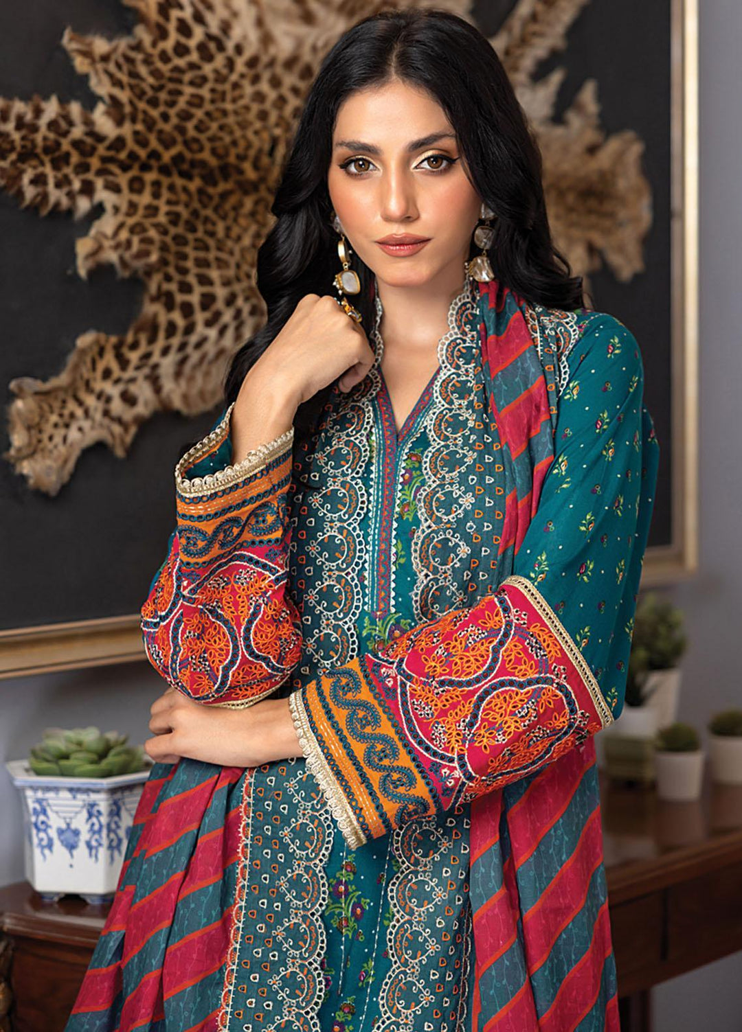 Lakhany Embroidered Lawn Suits Unstitched 3 Piece LSM23SS LG-ZH-0052 - Spring / Summer Collection