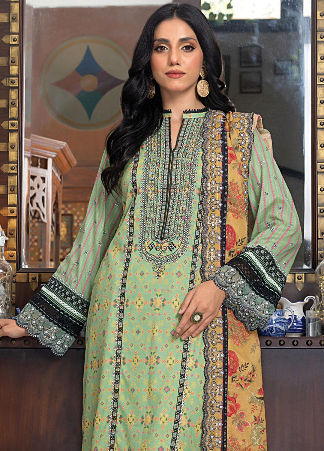 Lakhany Embroidered Lawn Suits Unstitched 3 Piece LSM23SS LG-SR-0115 - Spring / Summer Collection